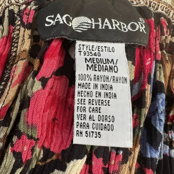 Sag Harbor Womens Vintage 90s Crinkle Midi Skirt. - Picture 7 of 8